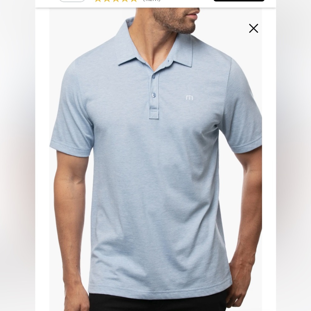 Travis Mathew Zinna Polo in Light blue size large.